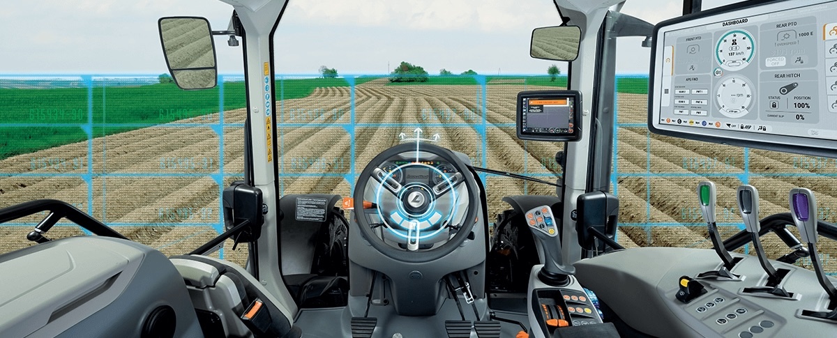 Esempio di gestione automatica della guida in campo su un trattore Landini grazie al Precision Steering Management